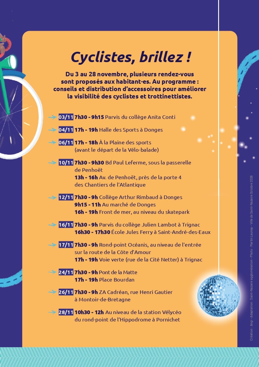 Cycliste brillez programme